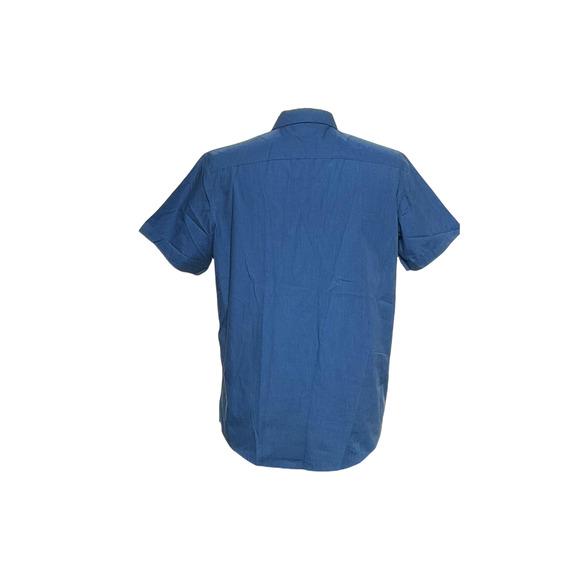 INC Blue Short Sleeve Button-Down Shirt - Picture 2 of 4